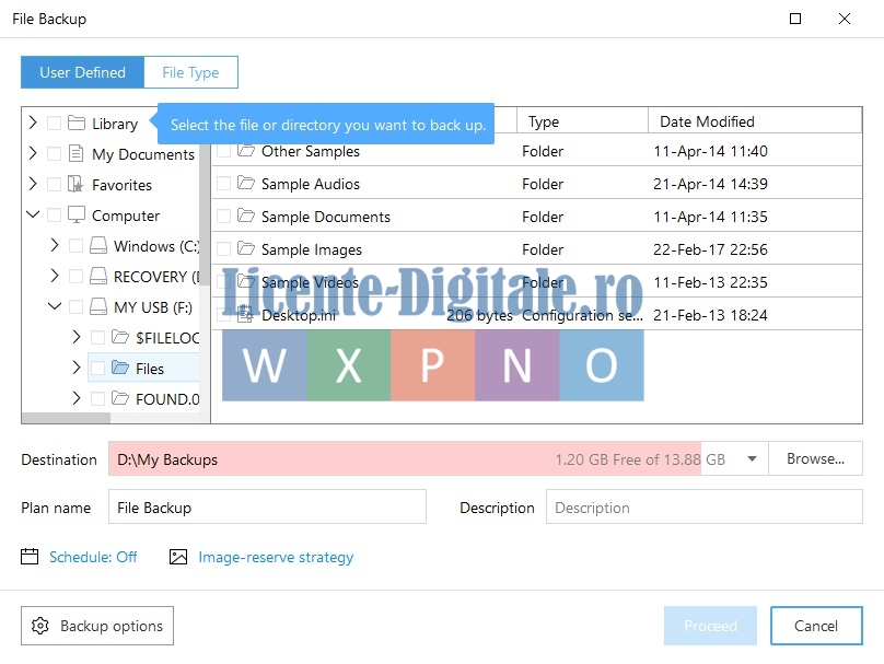 backup de fisiere