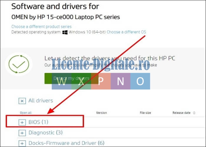 hp bios update 6