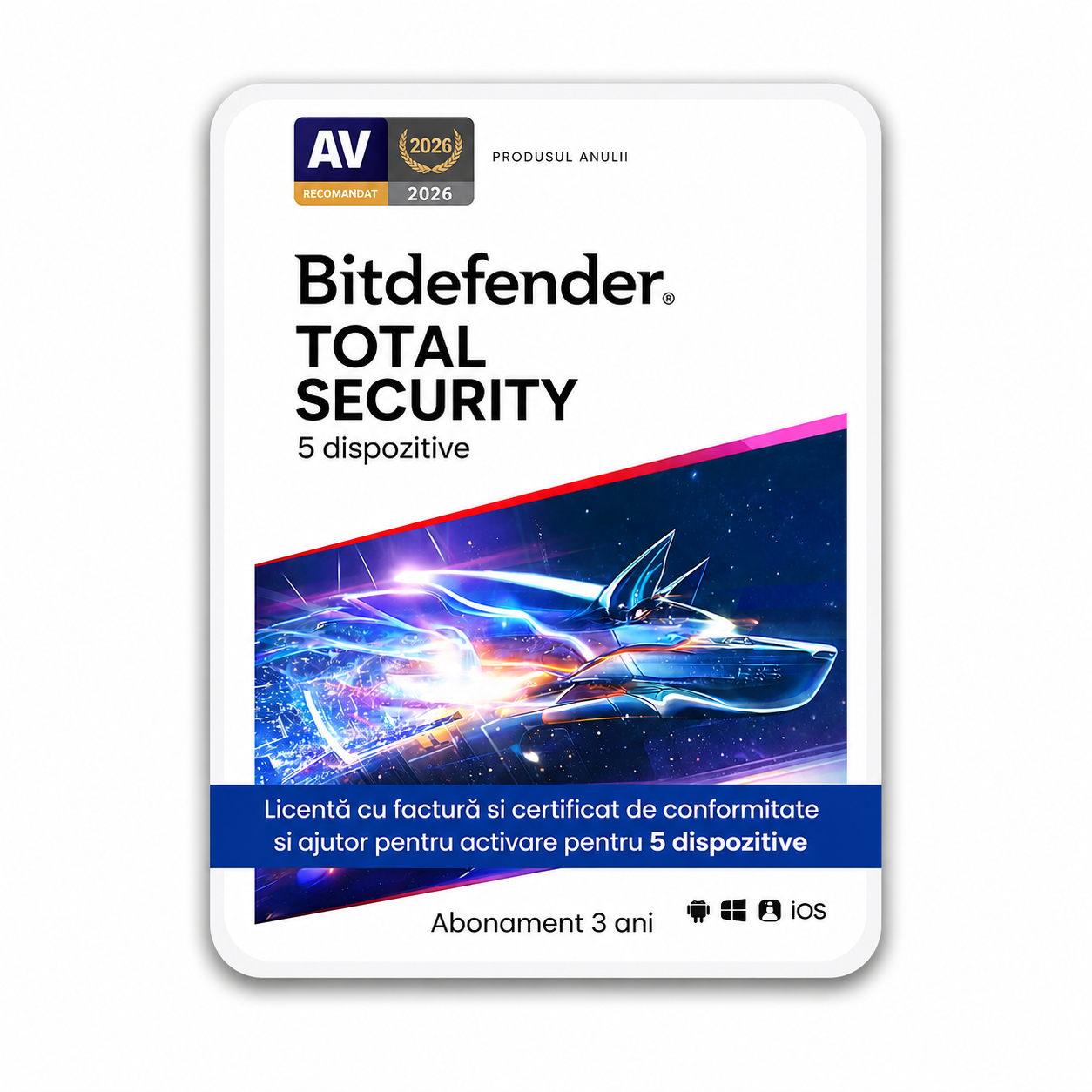 bts-5d-3y BITDEFENDER Total Security pentru 5 dispozitive, 3 ani, licență REALĂ pe email - imagine 1